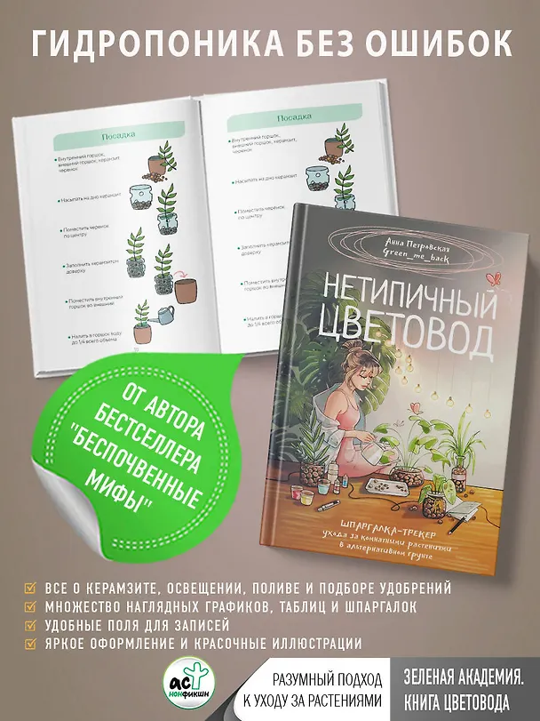 Книга Нетипичный цветовод. Шпаргалка-трекер ухода за комнатными растениями в альтернативном грунте (Анна Петровская) — 7