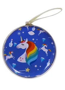 Монетница на молнии Единороги (7см) (металл), в ассортименте