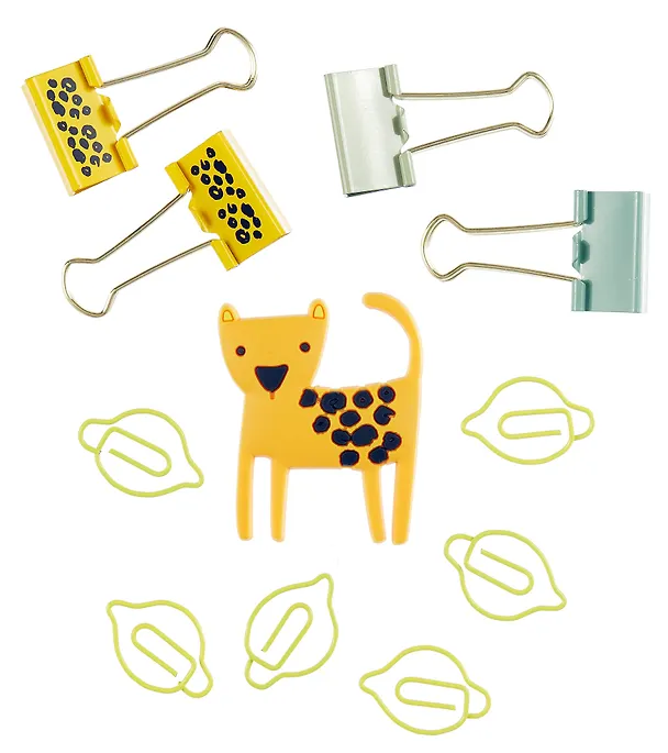 Набор канцелярский (зажимы 25 мм 8 штук, скрепки 15 штук, магнит), Yoi 3047660 — 9