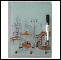 Ключница из стекла с доской для записи (27816) (18х24)