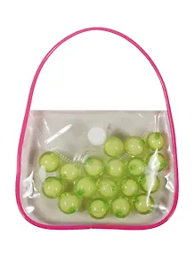 Бусины в сумочке с леской, 14 мм,  салатовый (11-08431-5)