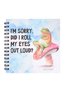 Скетчбук 192*192 60л "Лягушка на мухоморе" 120г/м2, тв.обложка, евроспираль