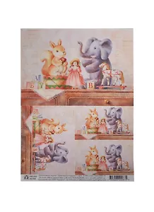 Декупажная карта Девочкины игрушки (S-087) (упаковка)