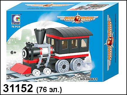 Конструктор Паровоз (76эл) (31152) (коробка) 2292223 — 1