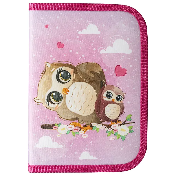 Пенал 1 отделение "Cute owls" 19*13 см, полиэстер 3024456 — 1