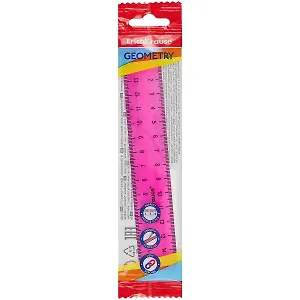 Линейка 15см "Neon Solid" розов., подвес, ERICH KRAUSE