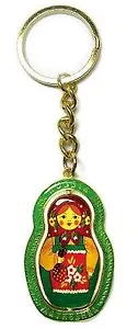 Сувенир, Акм, Брелок, Матрешка, h=5,5 см, металлический, в ассортименте