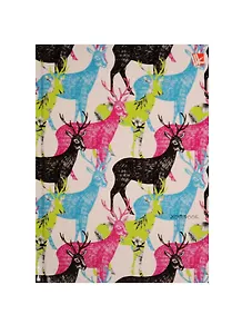 Записная книжка А6 64л кл. "Графика. Яркие олени" 7БЦ, гл.лам, Listoff