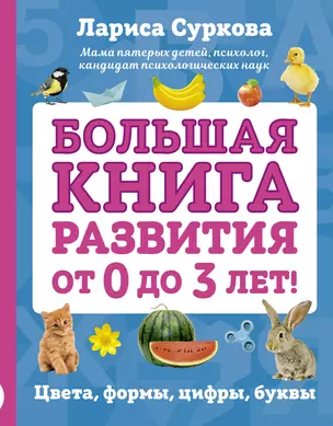 Большая книга развития от 0 до 3 лет! Цвета, формы, цифры, буквы — 2614262 — 1