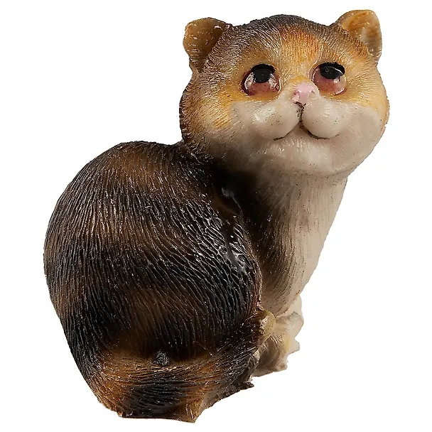 Фигурка Кошечка серая в полоску (полистоун) (5см) 2619163 — 2