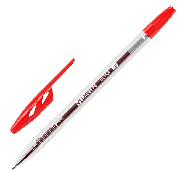 Шариковая ручка красная 1 мм, Ultra, Brauberg 2937282 — 1