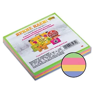 Бумага для заметок с клеевым краем Post it, 76х76мм, весенняя радуга (зеленый), 4цв., 100л. 654-RB-SPEE