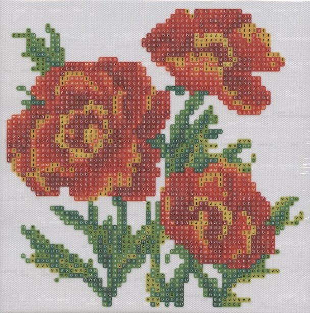 Алмазная мозаика на подрамнике Цветы (TZ-13507P) (20х20см) (частичн. выкл.) (упаковка) (Tukzar) 2796238 — 1
