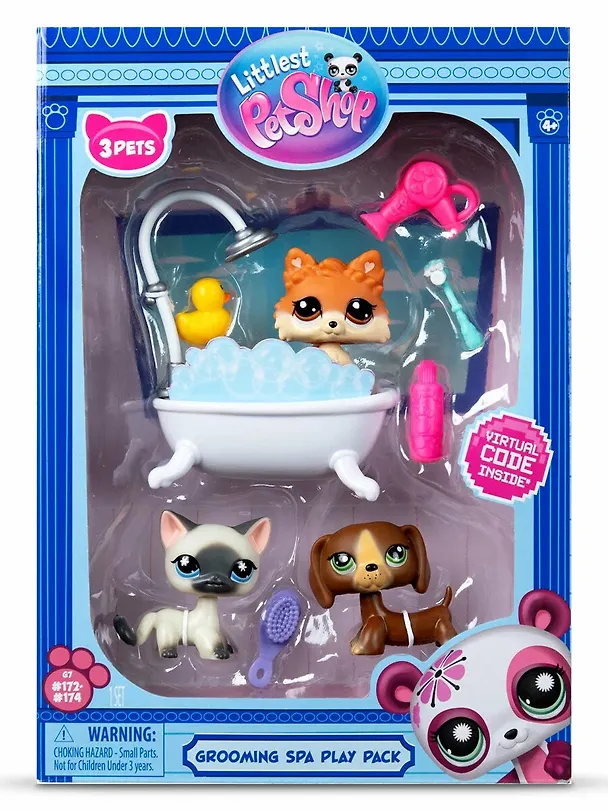 Набор Груминг спа три фигурки миниживотных с аксессуарами коллекция Littlest Pet Shop (4+) (коробка) 3127562 — 5