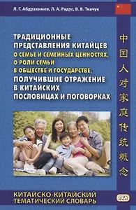 Традиционные представления китайцев о семье и семейных ценностях, о роли семьи в обществе и государстве, получившие отражение в китайских пословицах и поговорках. Китайско-китайский тематический словарь