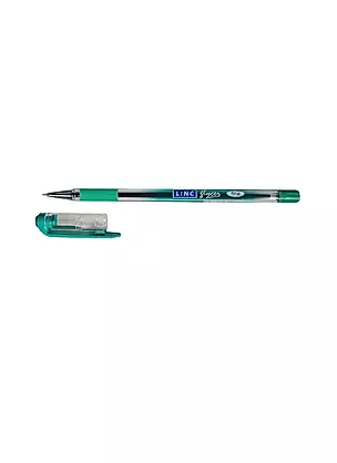 Ручка шариковая зеленая "Glycer" 0,7мм, резин.грип, пласт.корпус, колпачок, Linc — 231215 — 1
