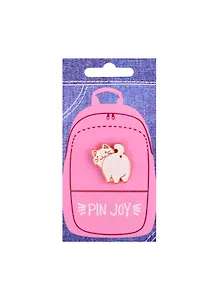 Значок Pin Joy Котик с хвостиком (белый) (металл) (12-08599-919)