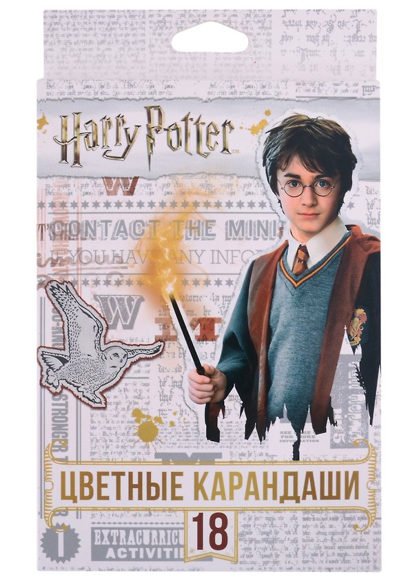 Карандаши цветные «Гарри Поттер», Hatber, 18 цветов 2915816 — 1