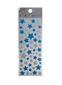 Наклейка декоративная мерцающая Звезды (200х70) (Наклей-ка) (упаковка)