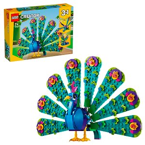 31157 Конструктор детский LEGO Creator 3-in-1 Экзотический павлин, 355 деталей, возраст 7+