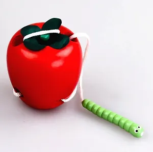 Развивающая игра-шнуровка "Яблоко" (76602) (3+) (упаковка) (Mapacha)