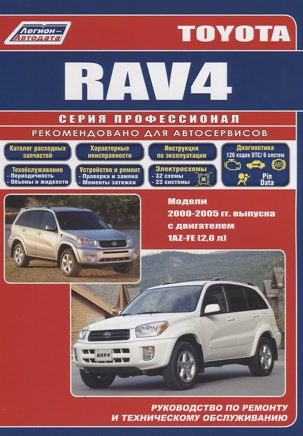 Книга Toyota RAV4. Модели 2000-2005 гг. выпуска с двигателем 1AZ-FE (2,0 л.). Руководство по ремонту и техническому обслуживанию () — 1