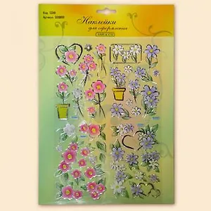 Наклейки для оформления (цветы) (QIU0090)