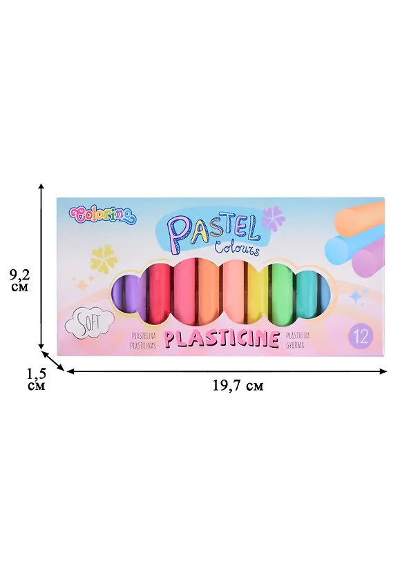 Пластилин 12цв "Pastel Colours", к/к., Colorino 259105 — 2
