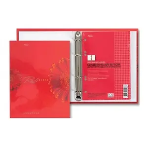 Тетрадь 80л кл. "Red Style" на кольцах, +2 смен.блока, Hatber