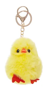Брелок-помпон Цыпленок (иск.мех) (7см) (12-01305-202406-4) Bookvalno