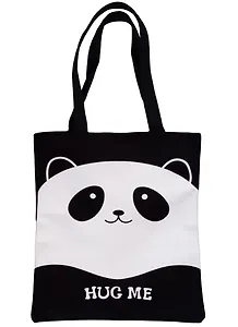 Сумка-шоппер на молнии Панда Hug me, 38см.*35см. (текстиль, флис)