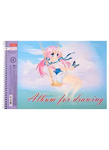 Альбом для рисования Hatber, "Волшебный мир аниме", А4, 24 листа, в ассортименте