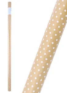 Бумага упаковочная 70*100см "Горошек" супергладкая, инд.уп.