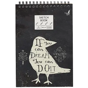 Скетчбук А5 50л "SKETCHBOOK. Do it" белый офсет, 120г/м2, микротекстурир., евроспираль
