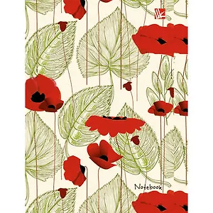 Записная книжка, Эксмо А6 (110*145) 80л. Книги для записей Графика. Яркие маки твердая обложка с поролоном