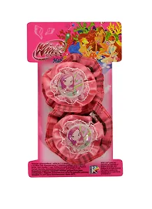 Набор 2 заколки для волос Winx в клеточку (21512) (ярко-розовые) (упаковка)