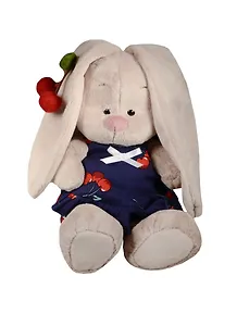 Игрушка мягкая Budi Basa, мягконабивная Зайка Ми в костюмчике и с войлочной вишней (малая) 18см