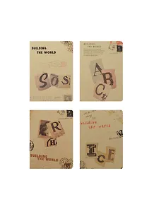 Записная книжка А6 40л "Сотвори мир" карт.обл., крафт, сшивка, ассорти, Haich