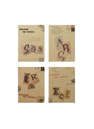 Записная книжка А6 40л "Сотвори мир" карт.обл., крафт, сшивка, ассорти, Haich 234716