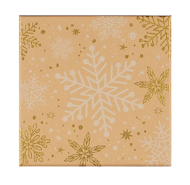 Коробка подарочная "Craft snowflaces" 15,5*15,5*6,5см, Новый год, картон 2982024 — 1