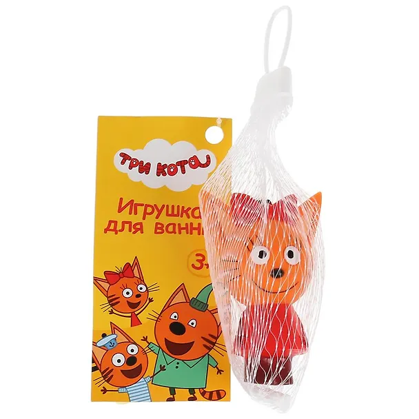 Игрушка пластизоль для ванны «Капитошка» Три кота. Карамелька в сетке ST-FT1809 2784293 — 1