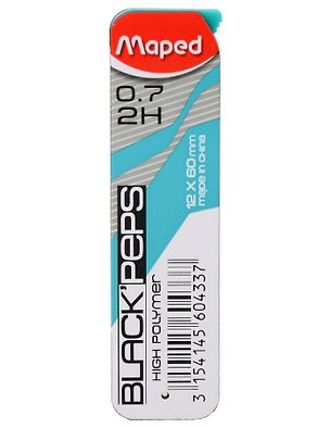Грифели 0,7мм 2Н (12 шт), "BLACK PEP'S", Maped 3170140
