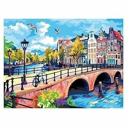 Картина по номерам .Европейская улица, 30*40 см. 2794869 — 2
