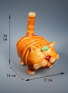 Копилка Кот хвост трубой (забавный) (20см)  (40556)