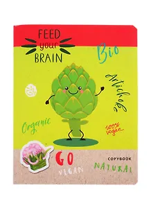 Тетрадь в клетку BG, Go Vegan, 60 листов, в ассортименте