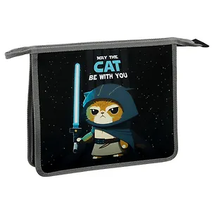 Папка для тетрадей А5 "Cat with you" 1отд, молния, пластик 3107466