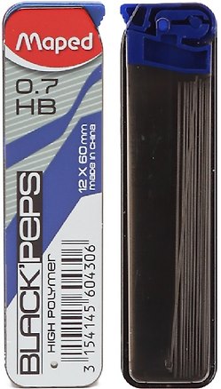 Грифели 0,7мм HB (12 шт), "BLACK PEP'S", Maped 3156861