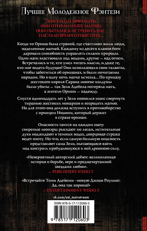 Книга Дети крови и костей (Томи Адейеми) — 2