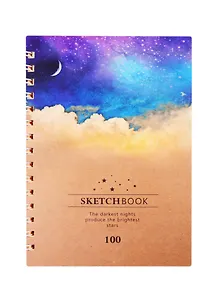 Скетчбук "Звёздное небо", А5, 100 листов