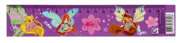 Закладка — линейка «Winx», пластик, 20 см в ассортименте 215600 — 1